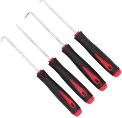 Dailygoods- Oliekeerringhaak - 4 Soorten Haakgereedschap - Comfortabele Handgreep - Koolstofstaal - Hoge Hardheid - Anticorrosie Effect