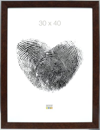 Deknudt Frames fotolijst S45FE3 - bruin - zilver buitenrand - 30x40 cm