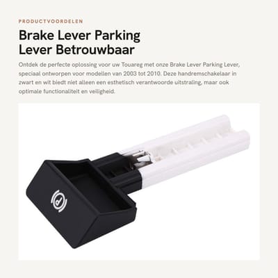 Dailygoods- Handremhendel Geschikt voor Touareg 2003-2010 - Remhendel - ABS Materiaal - Zwart/Wit - Hoge Impactbestendigheid - Eenvoudige Installatie