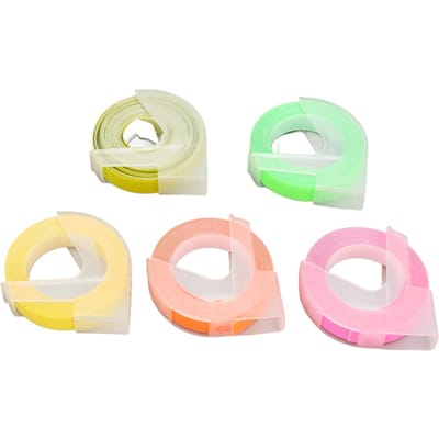5 Stuks 3D Embossing Labeltapes Zelfklevende Embossing Label Maker Tape voor 12813 12814 1610 1540