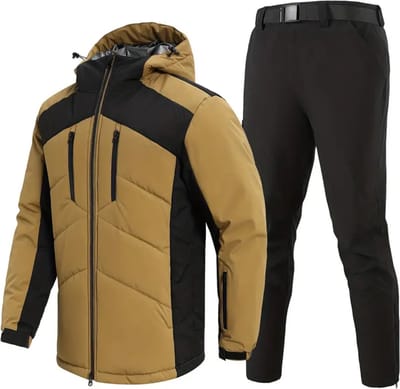 Bovista Skipak - SkiBroek - Skijas - Ski Suit - Wintersport - Heren - 2-Delig - Beige - Winter - Maat S