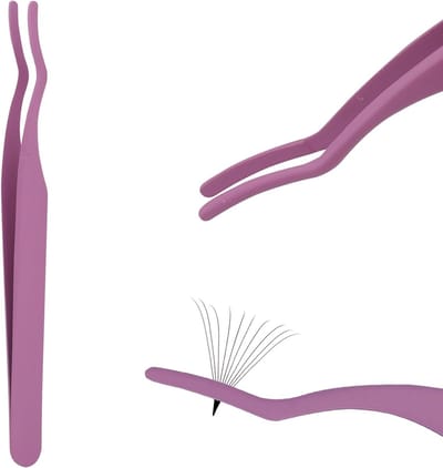 Precisie Pincet - Fijne Punt - Wimperextensions Aanbrengen - Roestvrij Staal - 10 Gram - Paars