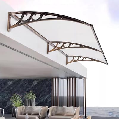 Deur Luifel - Regenbeschermer Schaduw - Buiten Leven - Polycarbonaat Cover - 100x180cm - Transparant