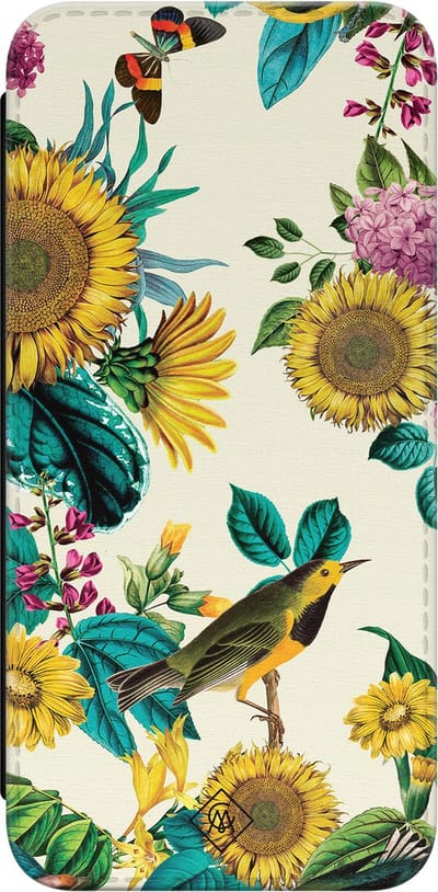 Casimoda® bookcase - Geschikt voor Samsung Galaxy A55 - Hoesje met pasjeshouder - Zonnebloemen / Bloemen - Multi - Kunstleer