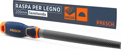 Houten Rasp Halfrond 200 mm - Dubbelzijdige H2 Snede voor Houtbewerking