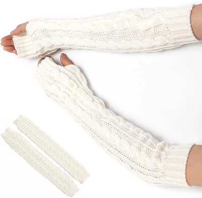 Warme Lange Vingerloze Winterhandschoenen voor Dames - Ideaal voor Koude Weersomstandigheden, Comfortabel en Stijlvol