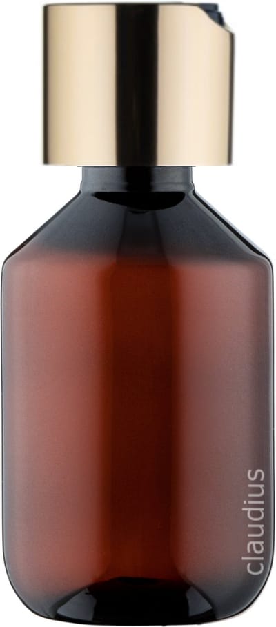Lege Plastic Fles 250 ml PET Amber bruin - met gouden klepdop - set van 10 stuks - navulbaar - leeg