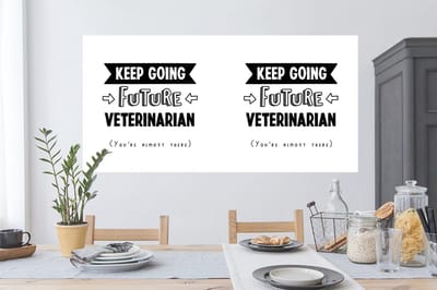 Muurstickers - Sticker Folie - Dieren - Dierenarts - Quote - Student - 120x60 cm - Plakfolie - Muurstickers Kinderkamer - Zelfklevend Behang - Zelfklevend behangpapier - Stickerfolie