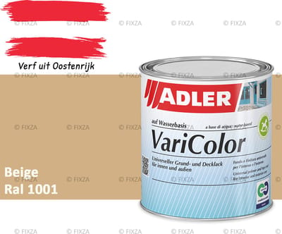 ADLER Varicolor Lakverf RAL 1001 Beige 375 ml – 2-in-1 Houtverf, Metaalverf en Kunststof Lak voor Binnen & Buiten