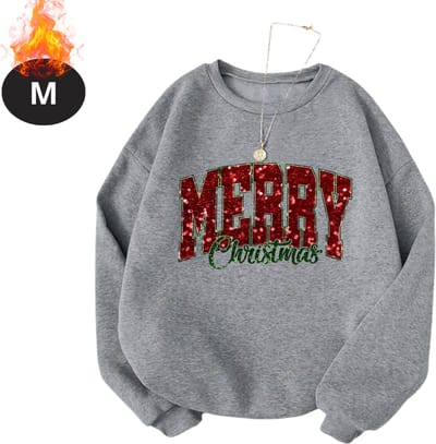 Bovista Kersttrui - Dames - Foute Kersttrui - Christmas Sweater - Kerst Sweater - Christmas Jumper - Pyjama - Grijs - M