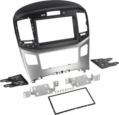 2-DIN Paneel geschikt voor Hyundai H1 2015-2019 Kleur: Zwart/ Zilver