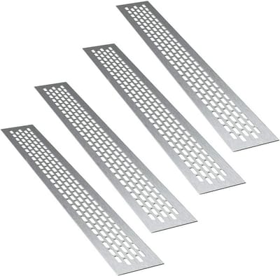 Aluminium Ventilatie Rooster Rechthoekig 80 x 6 cm Inox