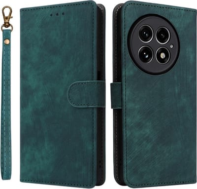Coverup Hoesje - Geschikt voor OnePlus 13 Hoesje - Coverup Book Case met Koord - Groen