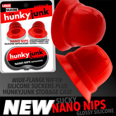 Hünkyjunk - Nano Nips - Siliconen Tepelzuigers - Rood