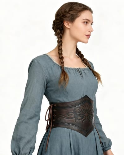 Dames Viking Lederen Korset Riem Middeleeuws Renaissance Korset voor Halloween