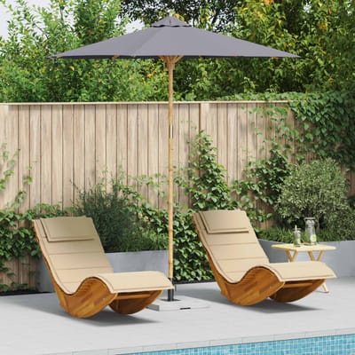 vidaXL - Tuinparasol - Ø - 240 - x - 260 - cm - Bamboe - Rond - Donkergrijs