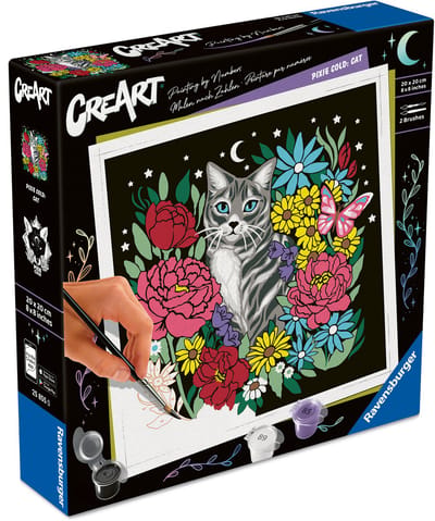 Ravensburger schilderen op nummer set Pixie Cold Kat creatief pakket.