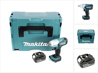 Makita DTW 251 T1J accu slagmoersleutel 18 V 230 Nm 1/2" + 1x oplaadbare accu 5.0 Ah + Makpac - zonder oplader