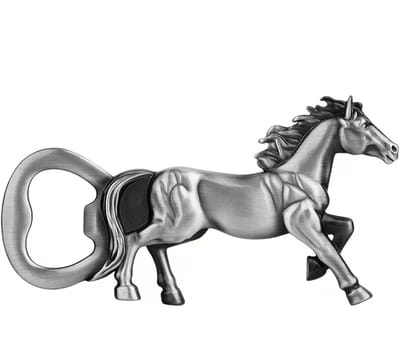 Flessenopener paard zilver