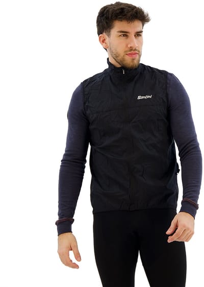 Santini Ventus Jas Zwart XL Man,Vrouw
