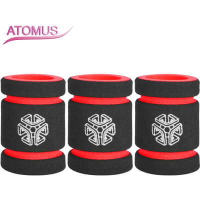 ATOMUS 3PCS Foam Tattoo Grip Cover Tattoo Machine Handvat Cover Antislip Grip Cover Tattoo Supply rood
