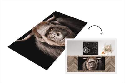 Keukenloper - Loper keuken - Aap - Schotse hooglander - Gorilla - 120x60 cm - Keukenloper vinyl