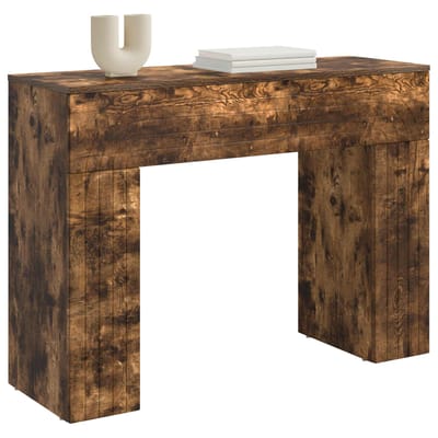 vidaXL - Salontafel - Gerookt - eiken - 102 - x - 35 - x - 75 - cm - Bewerkt - hout