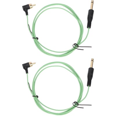 2 pièces Câble Clip RCA pour Tatouage 1.8m Flexible Professionnel Accessoire de Câble Clip pour Machine à Tatouer pour Alimentation Green
