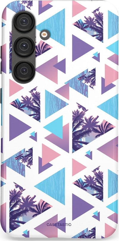 Casetastic Hoesje Geschikt voor Samsung S25 Plus - Stijlvolle Beschermende Duo-layer Case - Zomervibe geometrie