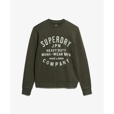 Superdry - Machined Goods Workwear sweatshirt met ronde hals - Heren - Truien