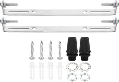 Set van 2 Plafondlamp Platen met Bevestigingsmateriaal voor Thuis en Kantoor, Inclusief Stalen Beugels en Schroeven