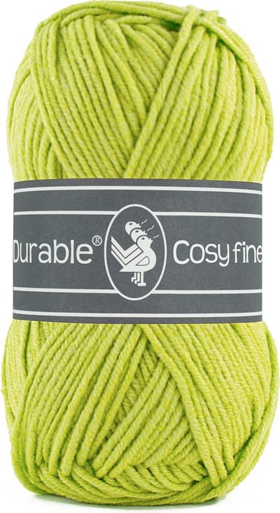 Durable Cosy Fine - acryl en katoen garen - Lime, groen 352 - 5 bollen