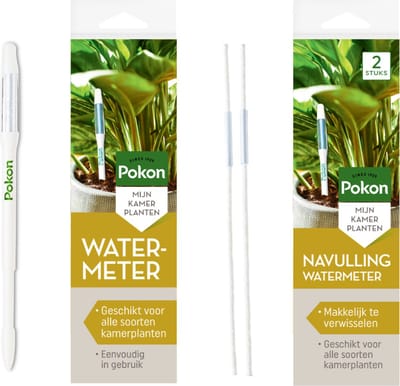 Pokon Vochtmeter voor Kamerplanten incl. 2 navullingen - Watermeter - Geeft aan wanneer jouw Planten water nodig hebben
