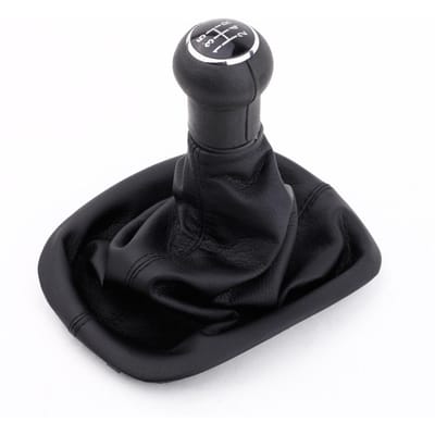 Pommeau de levier de vitesse à 5 vitesses, botte en cuir PU noir pour VW Passat B5 Volkswagen noir