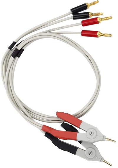 Meetsnoerenset Krokodillenklemmen - Testkabels Dubbelzijdig - Elektronica Testen - Lage Weerstand Meting - 2 Delig - Zwart