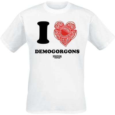 Stranger Things T-shirt - I Love Demogorgons - M tot XXL - wit