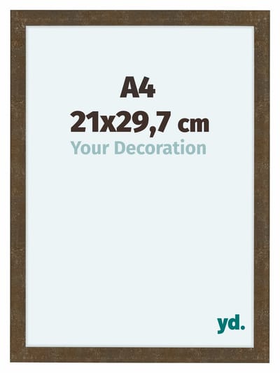 Your Decoration - Fotolijst A4 21x 29,7 cm - MDF - Goud Antiek - Como