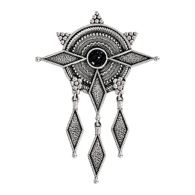 HAYAN Ancient Light zilveren hanger dames - 925 zilver met carborundum