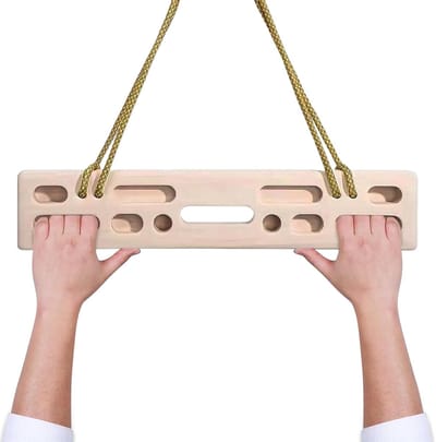Hangboard Krachttraining - Gripboard Onderarm - Klimmen Verbeteren - Verstelbare Dieptes - 300cm Touw - Meerkleurig