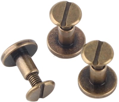 Dailygoods- Klinknagels Set van 20 - Koper - Platte Kop - Schroeven/Moeren - 8 mm - Hoogwaardig Materiaal - Duurzaam en Roestvrij - Klinknagelset