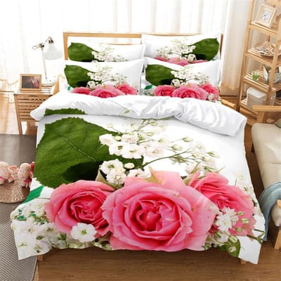 Mooie Bloemen Beddengoed Dekbedovertrek Mode Beddengoed Set King Dekbedovertrek Bedset Meisjes Jongens Beddengoed Dekbedovertrek Set Beddengoed US King(264x228cm)
