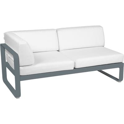Fermob BELLEVIE hoekmodule links - 26 stormgrijs mat - 81 witgrijs