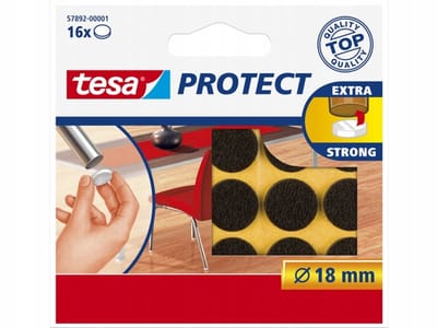 Tesa Protect Serie - Ronde Filtschijven - 18mm - Bruin - Zelfklevend