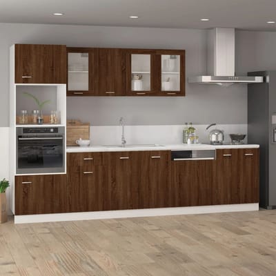 vidaXL - Bovenkast - Lyon - 39,5x31x60 - cm - bewerkt - hout - bruin - eikenkleur
