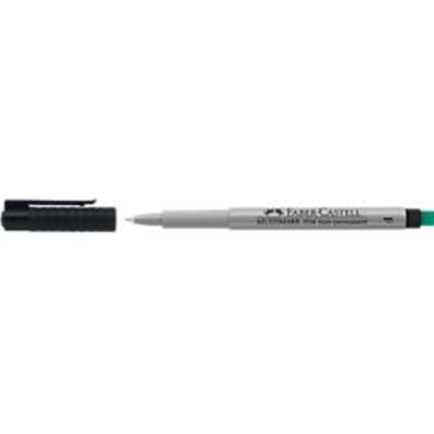Marker Faber-Castell Multimark, incl. speciale gum, zwart, F, non-permanent