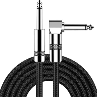 EXCITAT Muziekinstrumentkabel - Elektrische gitaarkabel - Basgitaar - AMP-kabel - Voor elektrische gitaar, basgitaar, keyboards, Pro Audio - 3m