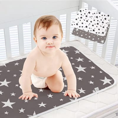 2 Pakken Draagbaar en Waterdicht Verschoningskussen voor Baby's - Absorberend en Opvouwbaar Reismat