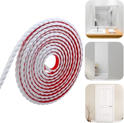 1 rol decoratieve strip - hoekafdichtingsstrip - zelfklevende randafwerkingsstrip - waterdichte randafwerkingsstrip - overschilderbaar - voor deuren, plafonds, hoeken, spiegels, vloeren, kasten (2m*1,5cm - wit)