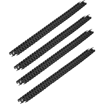 100 stuks Dubbele Lus Draad Bindruggen 34 Tanden 3:1 Steek 7,9 mm Diameter 40 Vel Capaciteit Dubbel black