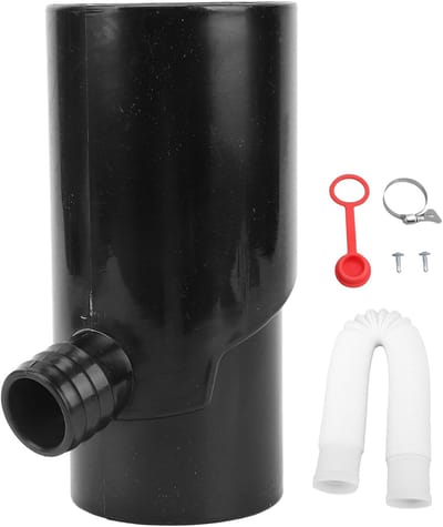 Regenwateromleider - Regenpijp verdeler - Water Besparen - Efficiënte Afleiding - 8 cm - Zwart